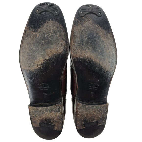 Salvatore Ferragamo Tramezza Brown Leather Wingtip Oxfords Men 11.5D Dress Shoes - Picture 3 of 14